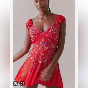 Free People Bali Juliet Embellished Beaded Mini Dress